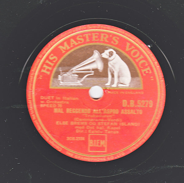 Else Brems Og Stefan Islandi : Se M' Ami Ancor / Mal Reggendo All'Aspro Assalto (Shellac, 12", RP, N)