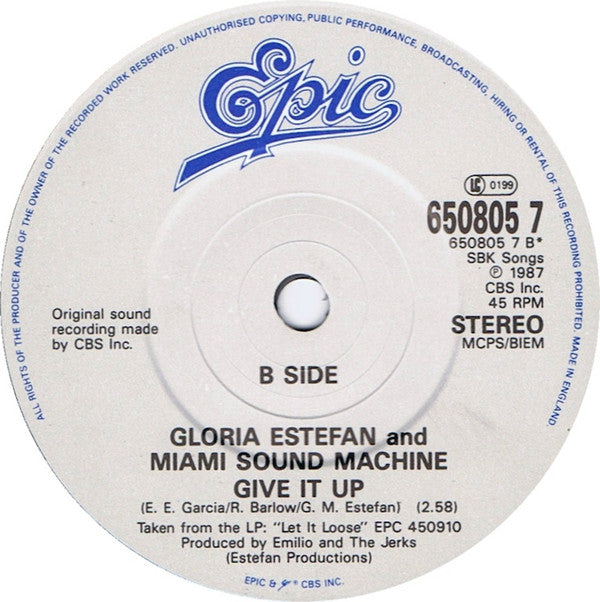 Gloria Estefan And Miami Sound Machine* : Rhythm Is Gonna Get You (7", Single)