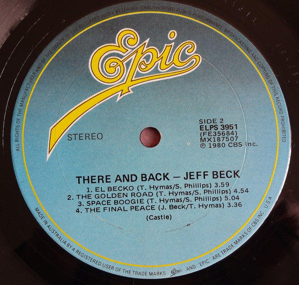 Jeff Beck : There & Back (LP, Album)