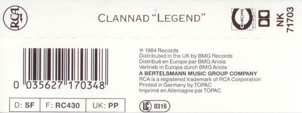 Clannad : Legend (Cass, Album, RE, CrO)