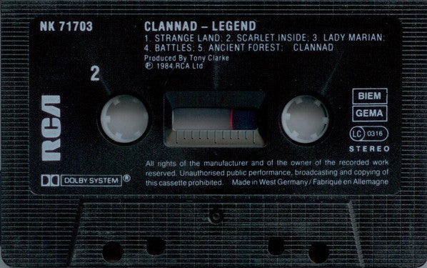 Clannad : Legend (Cass, Album, RE, CrO)