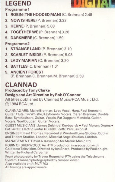 Clannad : Legend (Cass, Album, RE, CrO)