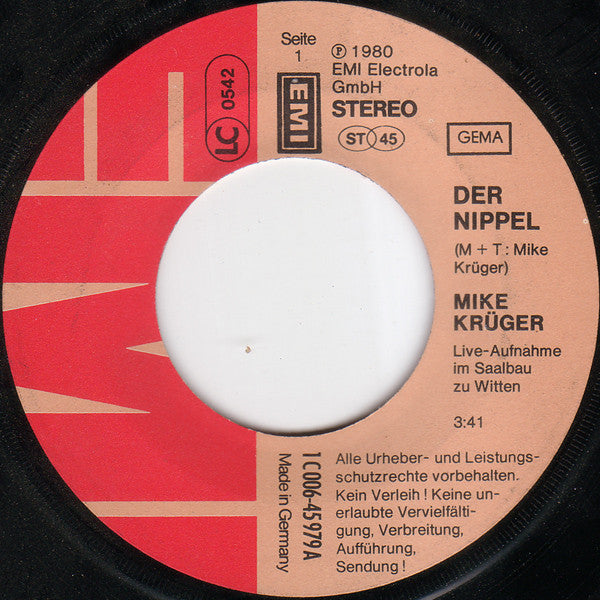 Mike Krüger : Der Nippel (7", Single)