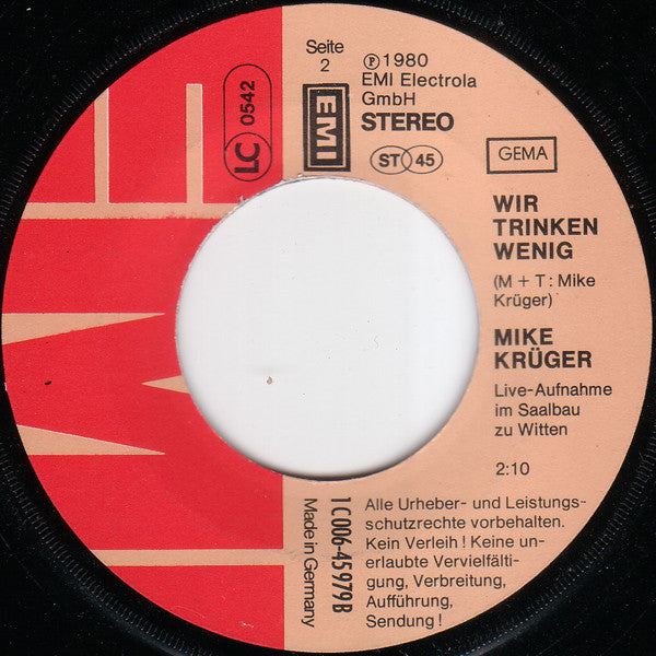 Mike Krüger : Der Nippel (7", Single)