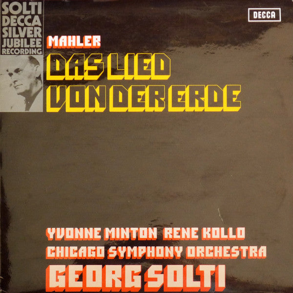 Mahler*, Yvonne Minton, René Kollo, Chicago Symphony Orchestra, Georg Solti : Das Lied Von Der Erde   (LP)