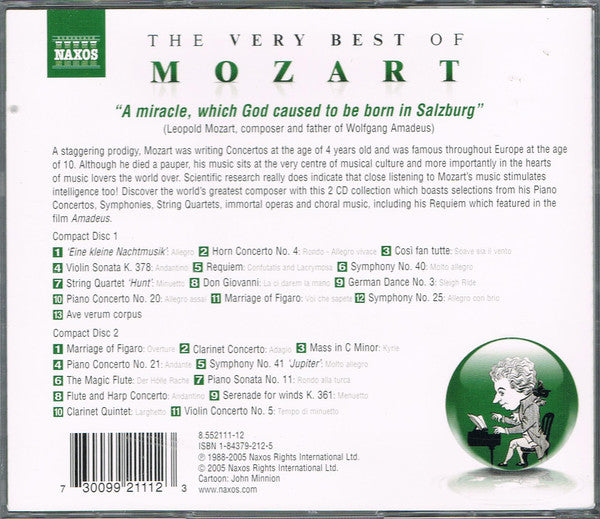 Wolfgang Amadeus Mozart : The Very Best Of Mozart (2xCD, Comp)