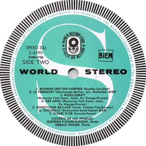 Victoria De Los Angeles And Dietrich Fischer-Dieskau : Duets (LP, Album, Club)
