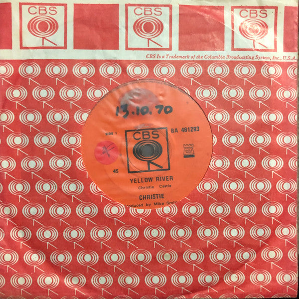Christie : Yellow River (7", Single)