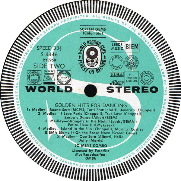 Joe Ment's Happy Sound* : Golden Hits For Dancing (LP, Album, Club)