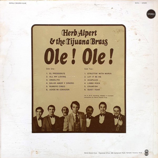 Herb Alpert And The Tijuana Brass* : Ole ! Ole ! (LP, Comp, Club)