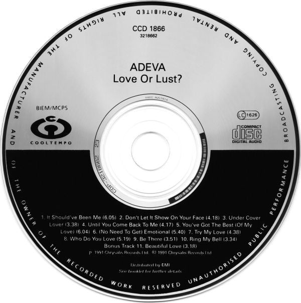 Adeva : Love Or Lust? (CD, Album)