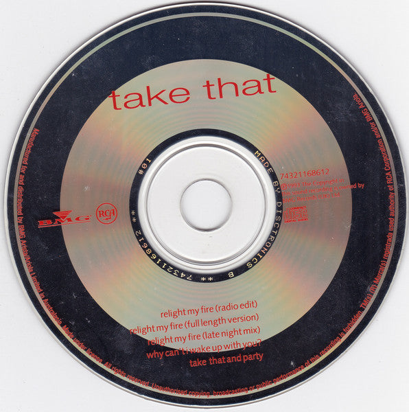 Take That Featuring Lulu : Relight My Fire (CD, Single, Car)