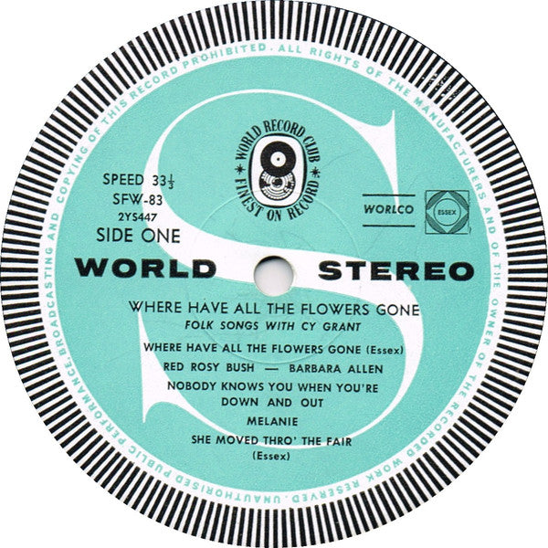 Cy Grant : Where Have All The Flowers Gone? (LP, Album, Club)