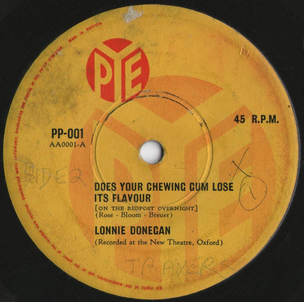 Lonnie Donegan : Does Your Chewing Gum Lose Its Flavour (On The Bedpost Overnight) (7", Single)