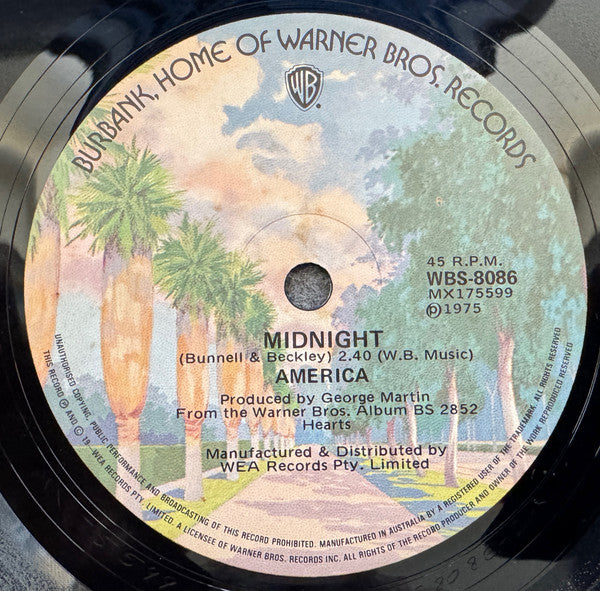 America (2) : Sister Golden Hair (7", Single)