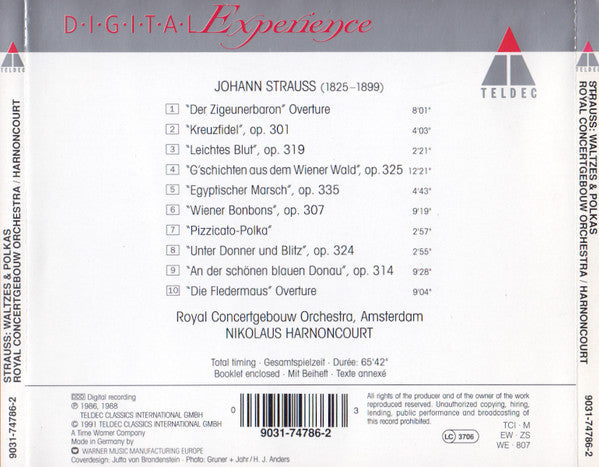 Johann Strauss*, Royal Concertgebouw Orchestra*, Nikolaus Harnoncourt : An Der Schönen Blauen Donau = The Blue Danube = Le Beau Danube Bleu (CD, Comp)