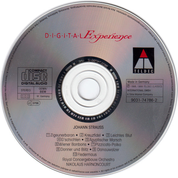 Johann Strauss*, Royal Concertgebouw Orchestra*, Nikolaus Harnoncourt : An Der Schönen Blauen Donau = The Blue Danube = Le Beau Danube Bleu (CD, Comp)