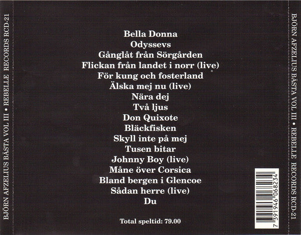 Björn Afzelius : Björn Afzelius Bästa Vol III (CD, Comp)