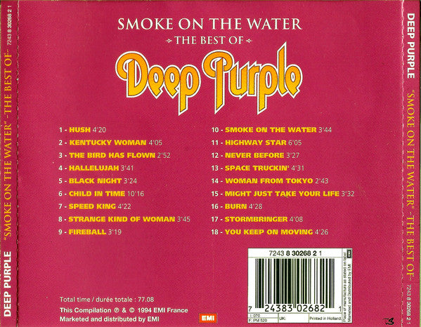 Deep Purple : Smoke On The Water - The Best Of - (CD, Comp)