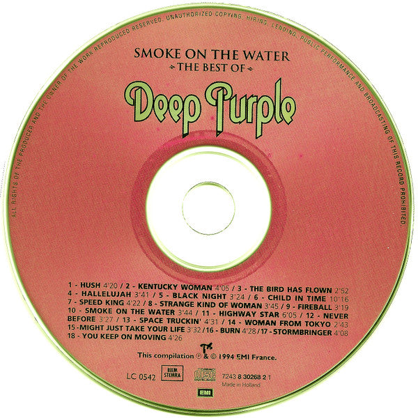 Deep Purple : Smoke On The Water - The Best Of - (CD, Comp)