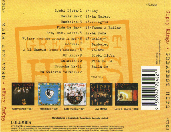 Gipsy Kings : Greatest Hits (CD, Comp)
