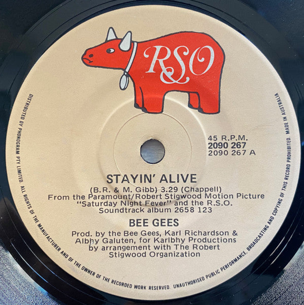 Bee Gees : Stayin' Alive (7", Single)