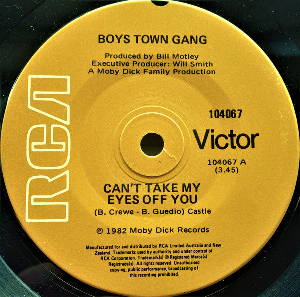Boys Town Gang : Can't Take My Eyes Off You (7", Single)