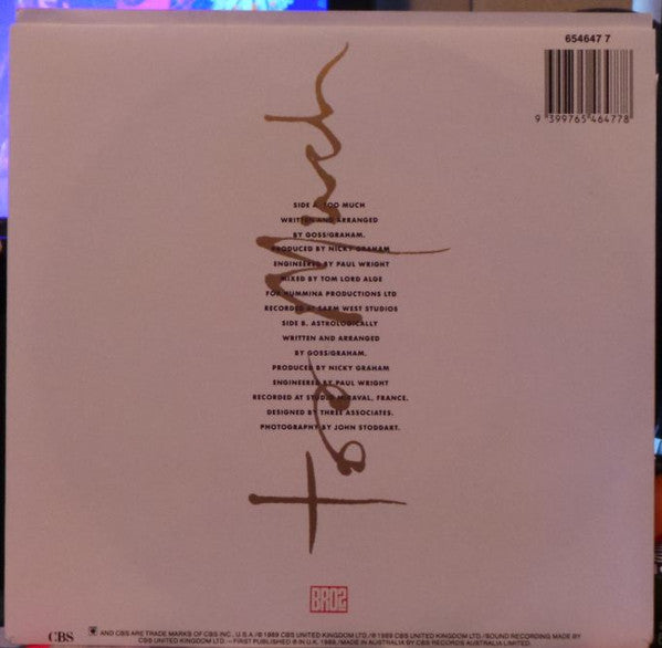 Bros : Too Much (7", Single)