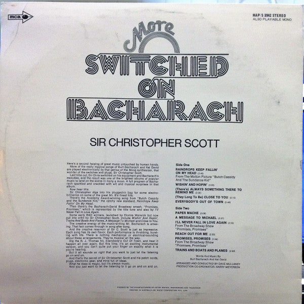 Sir Christopher Scott : More Switched On Bacharach (LP, Album)