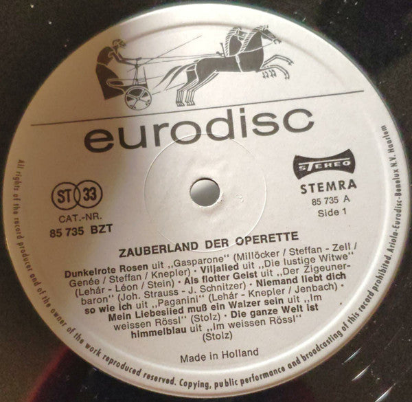 Various : Zauberland Der Operette (LP, Comp)