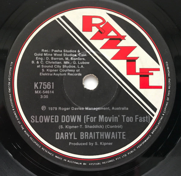 Daryl Braithwaite : Love Like A Child (7", Single)