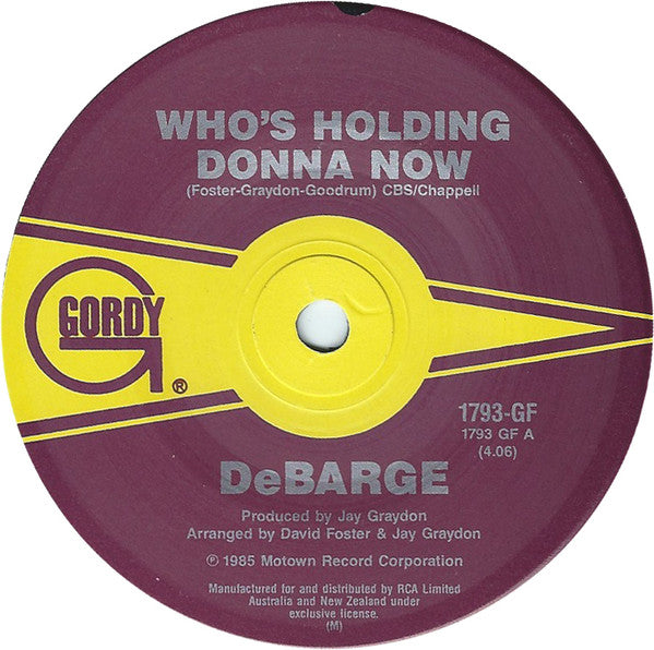 DeBarge : Who's Holding Donna Now (7", Single)
