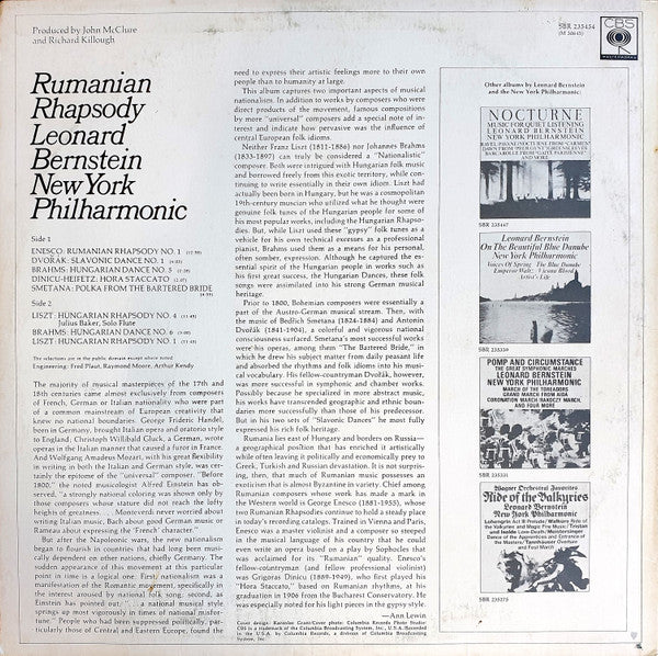 Leonard Bernstein, New York Philharmonic : Rumanian Rhapsody (LP, Album)