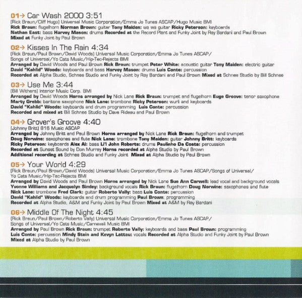 Rick Braun : Kisses In The Rain (CD, Album)