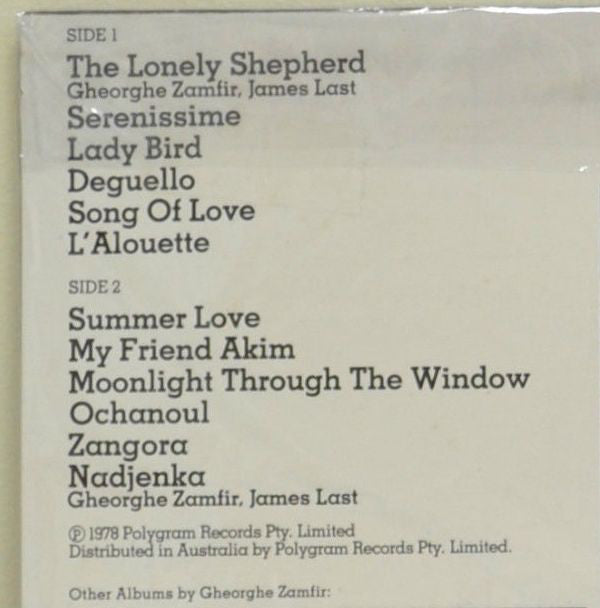 Gheorghe Zamfir : The Lonely Shepherd (LP, Comp)