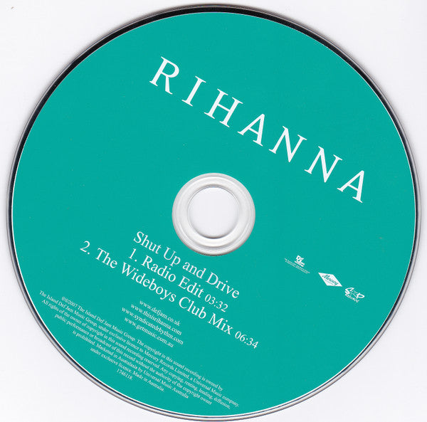 Rihanna : Shut Up And Drive (CD, Single)