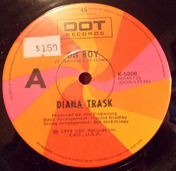 Diana Trask : Oh Boy (7", Single)