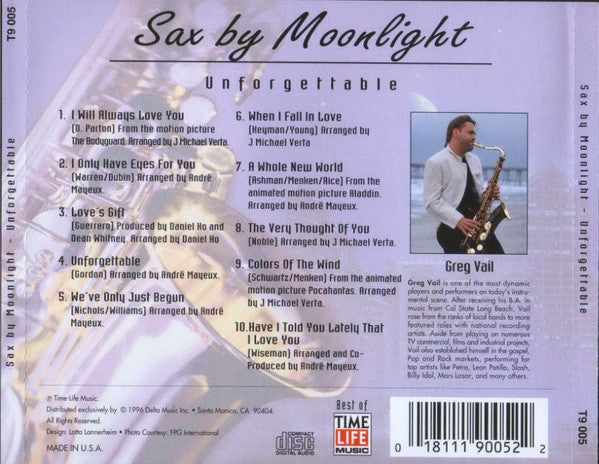Greg Vail : Sax By Moonlight - Unforgettable (CD, Album)