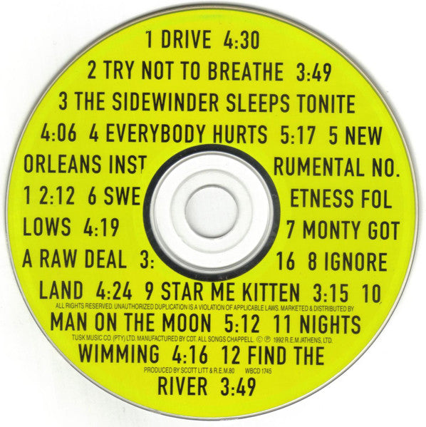 R.E.M. : Automatic For The People (CD, Album)