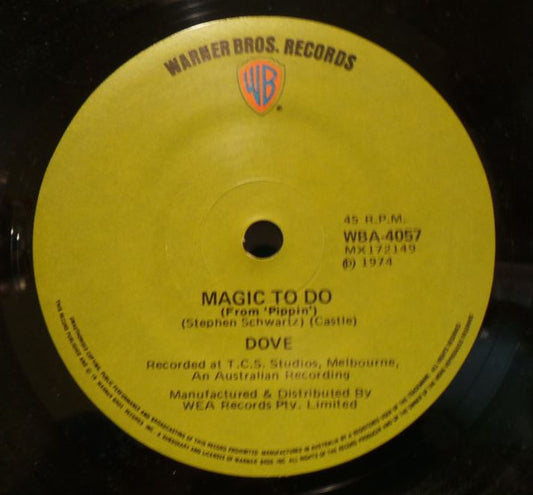Dove (10) : Magic To Do (7", Single)