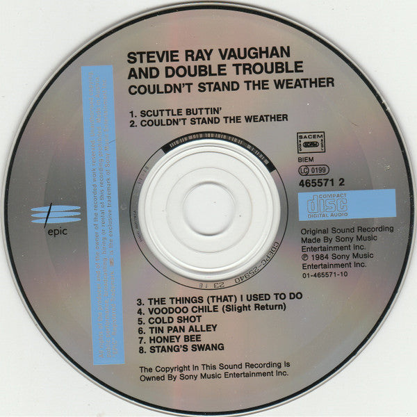 Stevie Ray Vaughan And Double Trouble* : Couldn't Stand The Weather (CD, Album, RE)