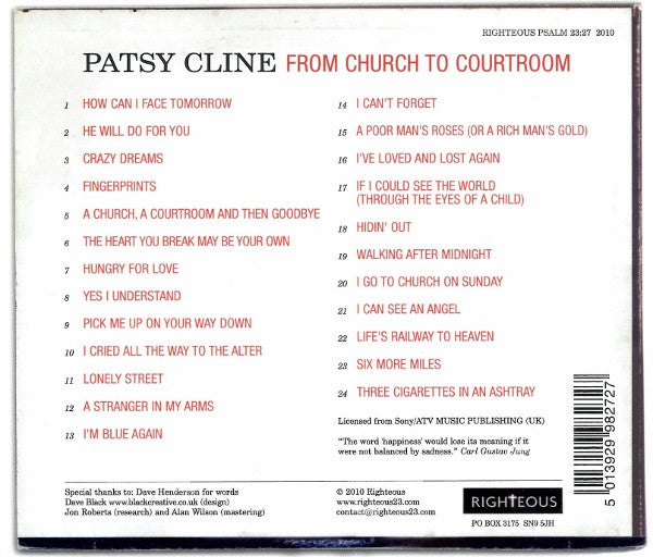 Patsy Cline : From Church To Courtroom (CD, Comp)
