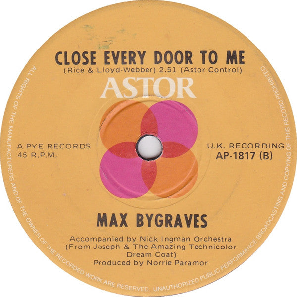 Max Bygraves : Any Dream Will Do (7", Single, RE)