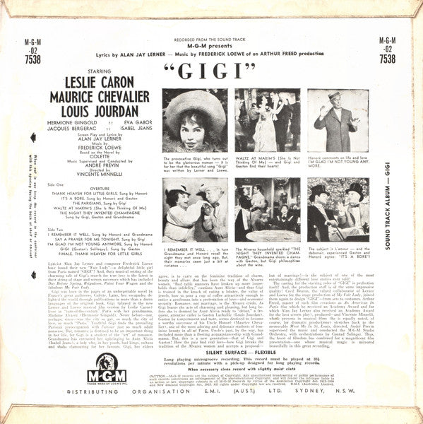 Various : Gigi-Original Cast Sound Track Album (LP, Album, Mono)