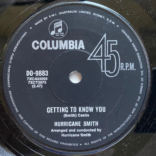 Hurricane Smith : Oh Babe, What Would You Say (7", Single)