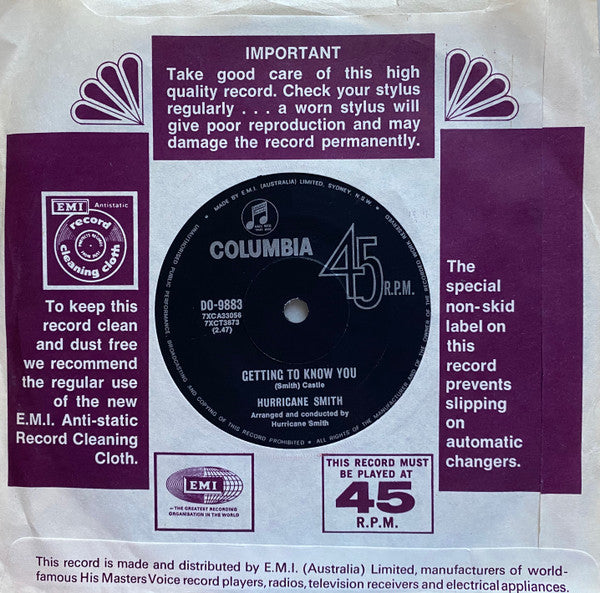 Hurricane Smith : Oh Babe, What Would You Say (7", Single)