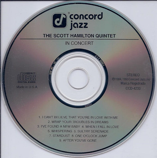 The Scott Hamilton Quintet : In Concert (CD, Album)