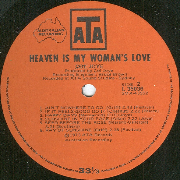 Col Joye : Heaven Is My Woman's Love (LP, Album)