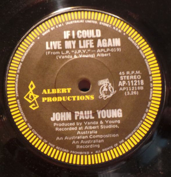 John Paul Young : Keep On Smilin' (7", Single)