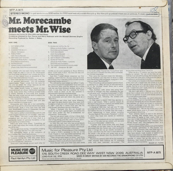 Morecambe & Wise : Mr. Morecambe Meets Mr. Wise (LP, RE)